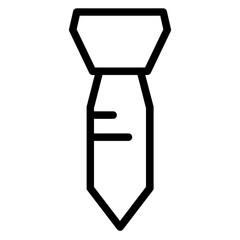 Tie Man Fashion Line Icon