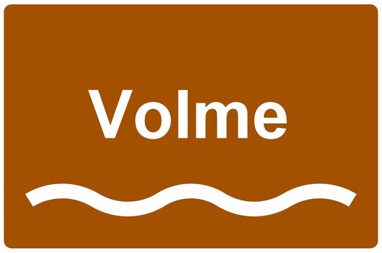 Illustration eines Namensschildes f&uuml;r den Fluss "Volme"	