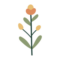 Cute flower,cartoon,colorful, isolated