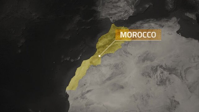 Morocco VOX Style Map Animation in 4K UHD for Geographical and Cultural Insights