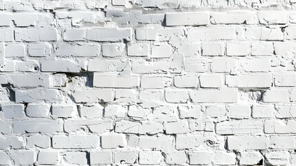 Fototapeta premium Textured white brick wall with subtle shadows, ideal for backgrounds and design projects