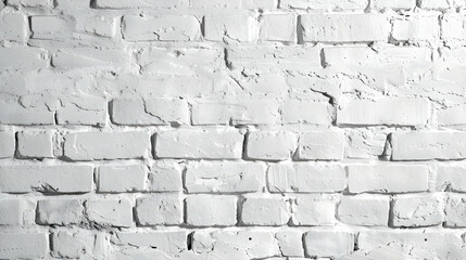 Fototapeta premium White textured brick wall with subtle imperfections, suitable for backgrounds in design projects