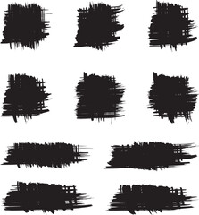 Black brush strock whith background 