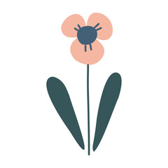 Cute flower,cartoon,colorful, isolated