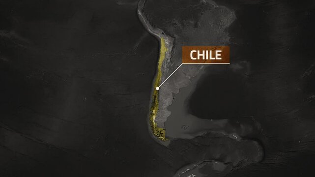 Chile VOX Style Map Animation in 4K UHD Highlighting Andes and Natural Diversity