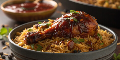 chicken Biryani campaigning image for food Industries 
