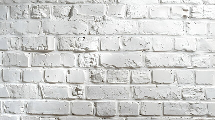 Fototapeta premium White brick wall texture showcasing a clean, minimalist design ideal for backgrounds or interiors