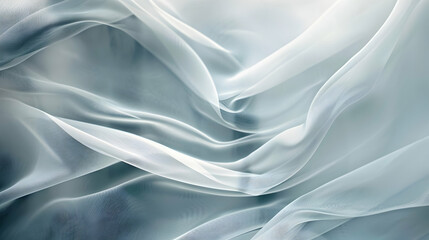 Obraz premium Ethereal flowing silk fabric in soft pastel tones, creating a serene backdrop for design projects