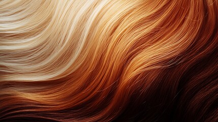 Luxurious Gradient Hair Texture in Rich Chocolate and Creamy Brown