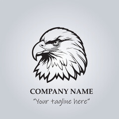 Head of Eagle logo company design vector illustration
