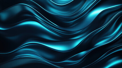 Fototapeta premium Abstract Blue Satin Wave Background