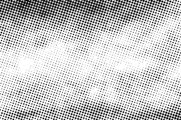 Black Dotted Texture on White Background . Modern Vector Art . Old Paper Effect with Comic Texture . Abstract Wall Design . Grunge Comic Texture Overlay