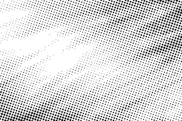 Fototapeta premium Black Dotted Texture on White Background . Modern Vector Art . Old Paper Effect with Comic Texture . Abstract Wall Design . Grunge Comic Texture Overlay