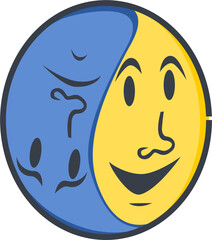 Una ilustración de emociones bipolares