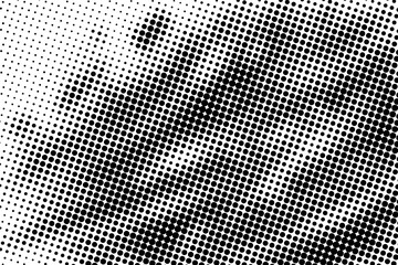 Black Dotted Texture on White Background . Modern Vector Art . Old Paper Effect with Comic Texture . Abstract Wall Design . Grunge Comic Texture Overlay