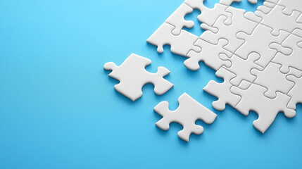 Cracking the Code: Finding the Perfect Match. A close-up of a puzzle with an empty slot, representing problem-solving, creative thinking, and the need for precision in decision-making