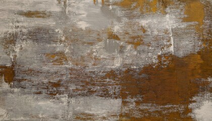 abstract textured painting with gold and gray brushstrokes, modern neutral wall art for home or office interior decor