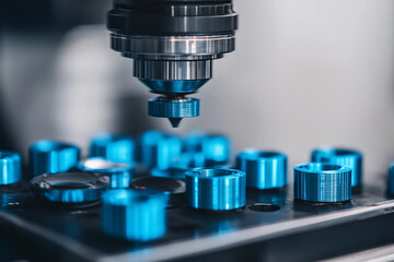 Precision machining of rocket parts using advanced technology in a modern workshop