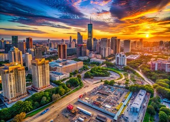 Aerial Drone Shot: Urban Renewal Project - City Transformation Before & After
