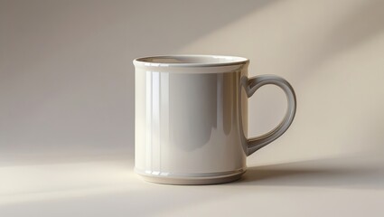 Obraz premium Minimalist Mug Mockup Realistic Ceramic Cup Display