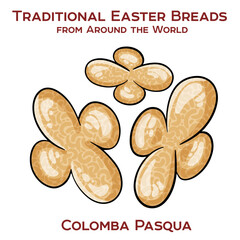 Colombo Pasqua is a traditional Italian Easter cake, typically made with rich, fluffy dough, candied fruit, and a distinctive sugar topping, often enjoyed during the holiday celebrations.