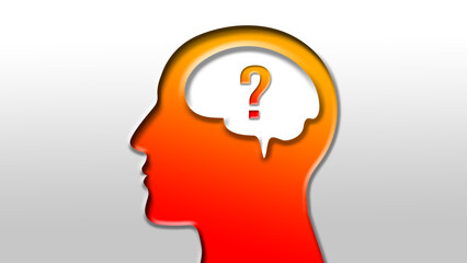 human head with question mark