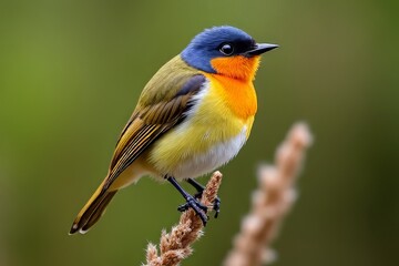 Vibrant Colorful Bird Perched on a Branch - Close-up Nature Photography