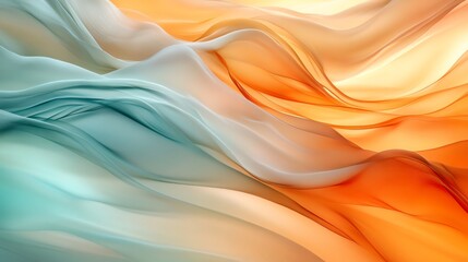 Obraz premium Artistic RGB Wave Composition with Red Green and Blue Curves Flowing Like Ribbons