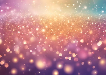 Fototapeta premium Abstract pink and gold bokeh background with glowing lights and gradients.