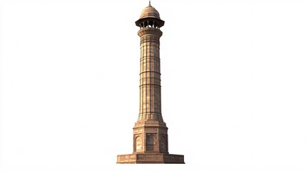 Naklejka premium Qutub Minar's tapering structure icon, capturing the height and elegance of the minaret