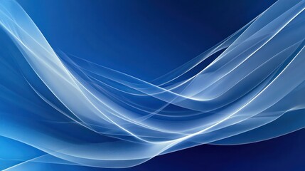 Abstract Blue Wave Design: Serene Digital Art