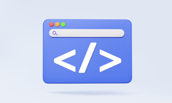 Web development Code language website display interface design page software developer process testing app program optimization function information system technology. 3D vector illustration