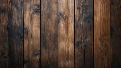 Naklejka premium A detailed view of weathered wooden planks with rich textures and natural patterns, showcasing rustic charm