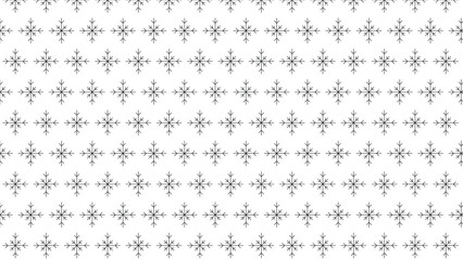 Seamless Black and White Snowflake Pattern on a White Background