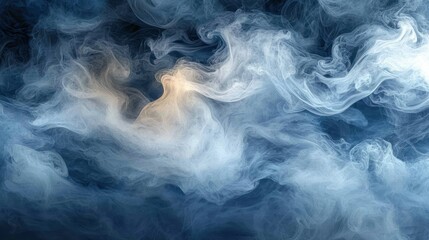 Abstract smoke swirls, dark background, artistic effect