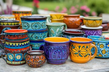 A handmade craft fair with unique merchandise including pottery, candles, and artwork