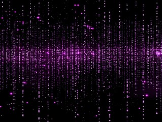 Digital background perfect for tech processes, neural networks, artificial intelligence, data transfer and encryption, digital archives, sound and graphic presentations, science, education