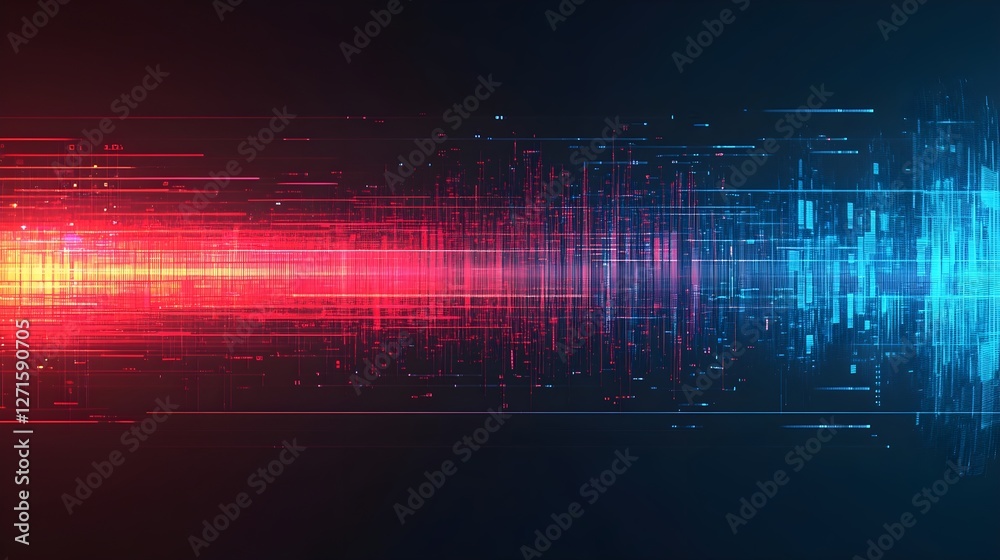 Wall mural digital background perfect for tech processes, neural networks, artificial intelligence, data transf