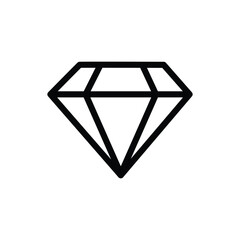 Diamond icon flat editable icon mark