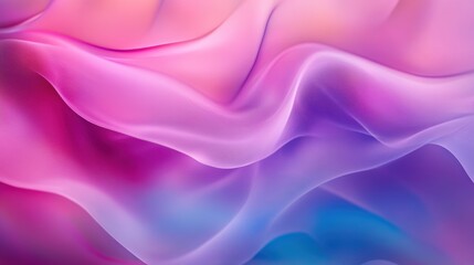 Obraz premium Colorful abstract wavy background of pink and purple hues for design, wallpaper, and creative projects in digital art and photography.