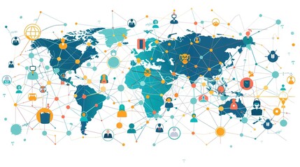 Revolutionizing Global Communication Networks: Interconnected Business Nodes and Human Resources Collaboration Across Worldwide Platforms – Enabling Seamless Digital Connectivity, Cross-Border Teamwor