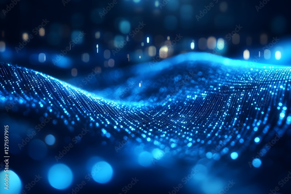 Poster digital background perfect for tech processes, neural networks, artificial intelligence, data transf