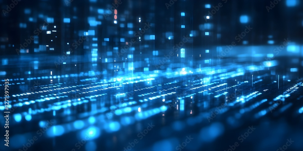Poster digital background perfect for tech processes, neural networks, artificial intelligence, data transf