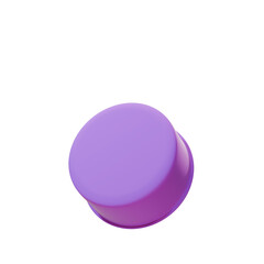 empty cup isolated on purple