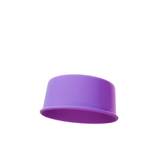 empty cup isolated on purple