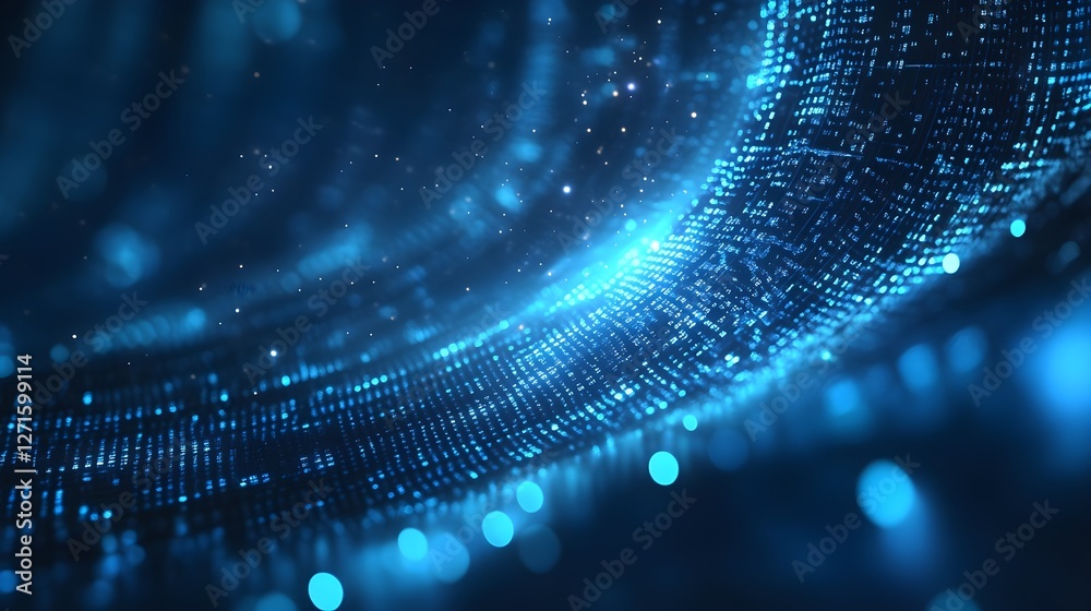 Poster digital background perfect for tech processes, neural networks, artificial intelligence, data transf
