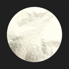 Silver foil, shiny handmade circle. Golden glittering texture, pattern. Luxury shining hand drawn background. Wedding, greeting card decoration elements. Modern minimalist art. Vector illustration