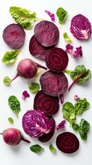 Colorful and vibrant vegetables arranged artistically showcase healthy eating options