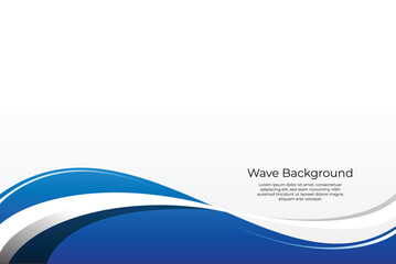 Stylish elegant blue wave background