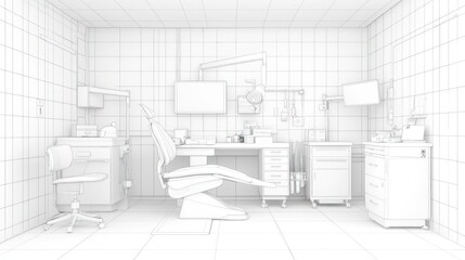 Clean White Modern Dental Office Interior